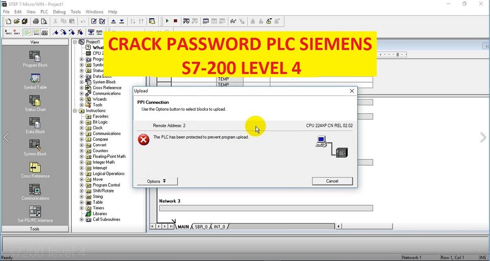 CRACK PASSWORD PLC SIEMENS S7-200 LEVEL 4
