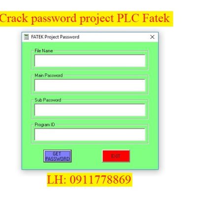 Crack password ID project PLC Fatek bẻ khóa id plc fatek