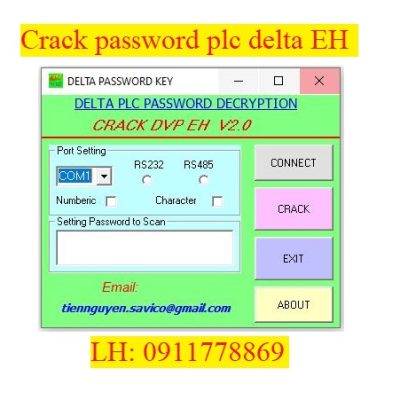 Crack password PLC DELTA EH