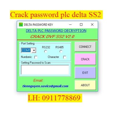 Crack password PLC Delta SS2