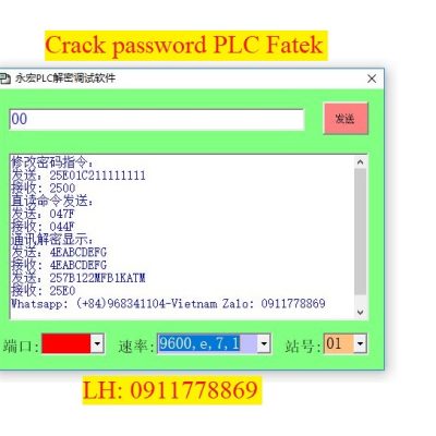 Crack password PLC Fatek FBs bẻ hóa plc fatek fbs