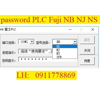 Crack password PLC Fuji Flex-PC NB NJ NS SPB bẻ khóa plc fuji