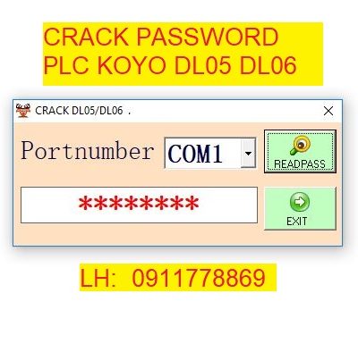 Crack password PLC Koyo DL05 DL06 Direct LOGIC 05 06 bẻ khóa plc koyo