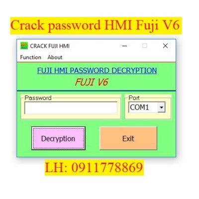 Crack password hmi Fuji Hakko V6 bẻ khóa hmi fuji v6