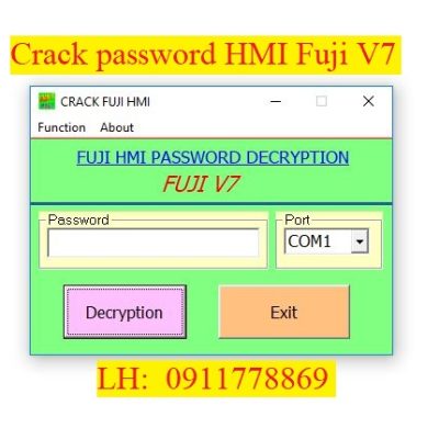Crack password hmi Fuji Hakko V7 bẻ khóa hmi fuji v7