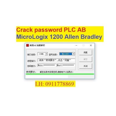 Crack password plc AB MicroLogix 1200 Allen Bradley bẻ khóa plc ab ml1200