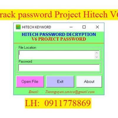 Crack pasword Project Hitech V6 bẻ khóa màn hình hitech