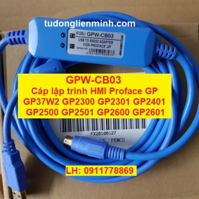 GPW-CB03 Cáp lập trình HMI Proface GP37W2 GP2300 GP2301 GP2500 GP2600