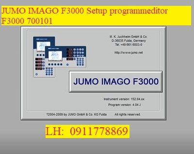 Setup programmeditor F3000 700101 Software JUMO IMAGO F3000