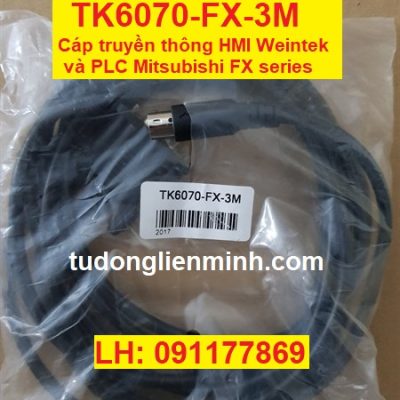 TK6070-FX 3M Cáp truyền thông HMI Weintek và PLC Mitsubishi FX series