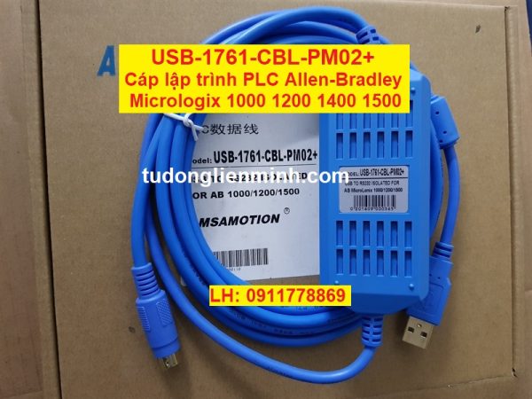USB-1761-CBL-PM02+ Cáp lập trình PLC AB MicroLogix 1000 1200 1400 1500