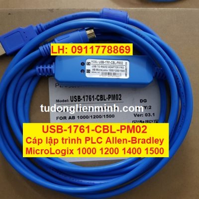 USB-1761-CBL-PM02 Cáp lập trình PLC AB MicroLogix 1000 1200 1400 1500
