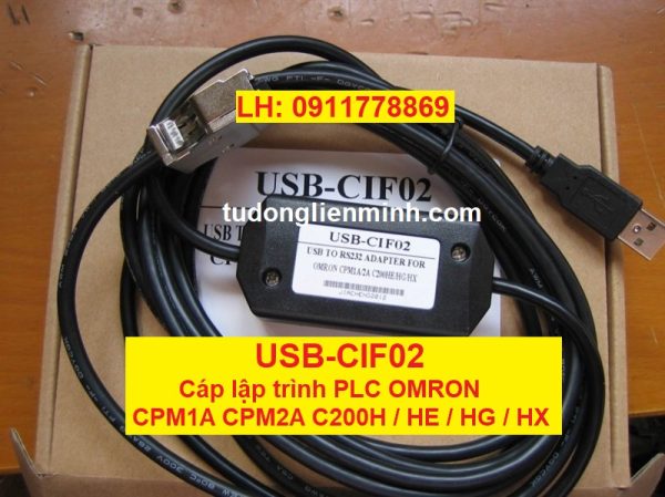 USB-CIF02 Cáp lập trình PLC OMRON CPM1A CPM2A C200HS C200HE C200HG C200HX