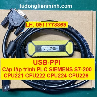 USB-PPI Cáp lập trình PLC SIEMENS S7-200 CPU221 CPU222 CPU224 CPU226