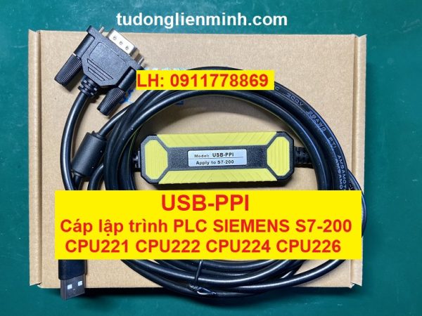 USB-PPI Cáp lập trình PLC SIEMENS S7-200 CPU221 CPU222 CPU224 CPU226