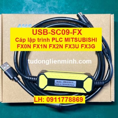 USB-SC09-FX Cáp lập trình PLC MITSUBISHI FX0N FX1N FX2N FX3U FX3G