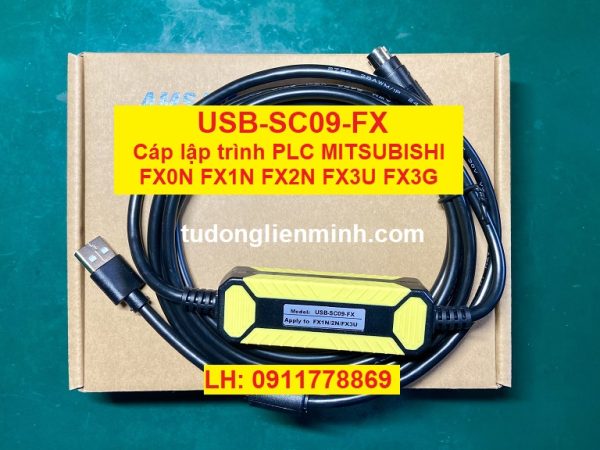 USB-SC09-FX Cáp lập trình PLC MITSUBISHI FX0N FX1N FX2N FX3U FX3G