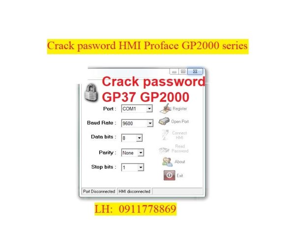 Crack password HMI Proface GP2000 series bẻ khóa màn hình proface gp2000