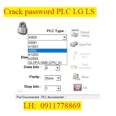 Crack password PLC LG LS K60 K10S K120S K200S GLOFA-GM6 bẻ khóa plc ls