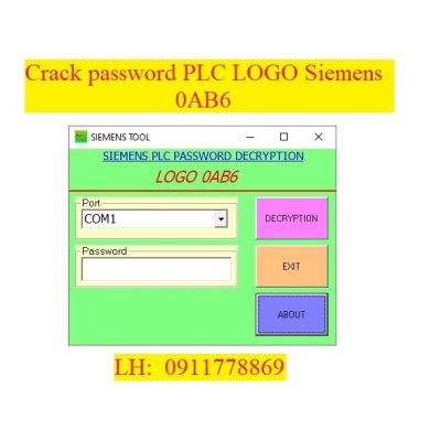 Crack password PLC LOGO 0AB6 Siemens
