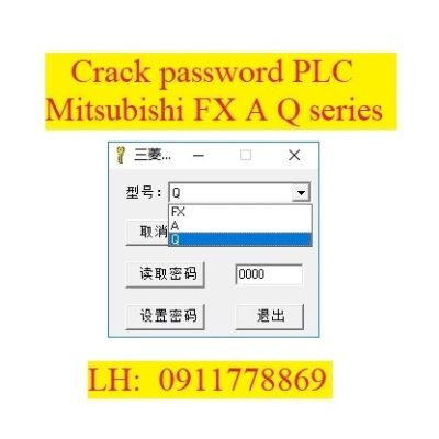Crack password PLC Mitsubishi FX A Q series bẻ khóa plc mitsubishi
