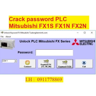 Crack password PLC Mitsubishi FX1S FX1N FX2N bẻ khóa plc mitsubishi