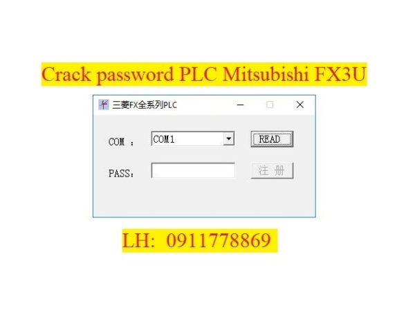 Crack password PLC Mitsubishi FX3U bẻ khóa plc mitsubishi