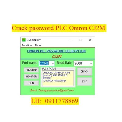 Crack password PLC Omron CJ2M