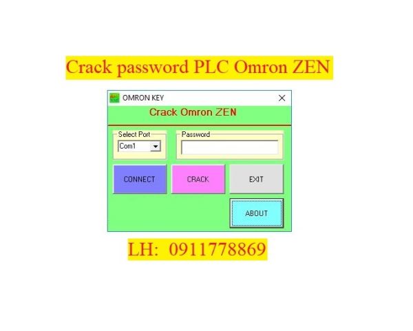 Crack password PLC Omron ZEN bẻ khóa plc omron