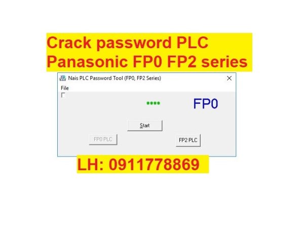 Crack password PLC Panasonic FP0 FP2 series bẻ khóa plc panasonic