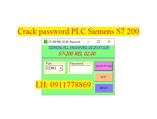 Crack password PLC S7 200 Siemens V2.00
