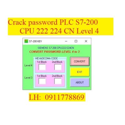 Crack password PLC Siemens CPU 222 224 Level 4