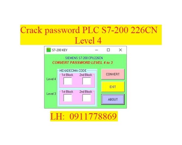 Crack password PLC Siemens CPU226 Level 4