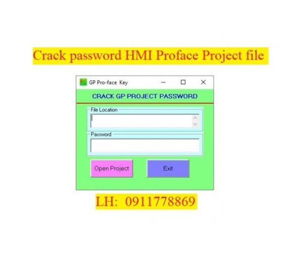 Crack password project HMI proface bẻ khóa man fhinhf proface