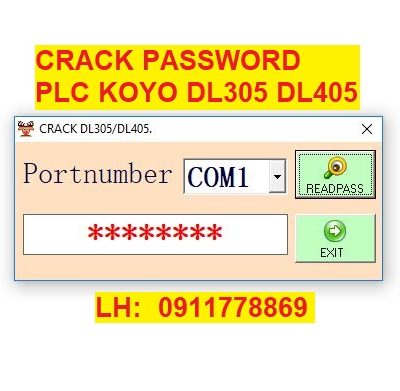 Crack password PLC Koyo DL305 DL405 Direct LOGIC DL305 DL405 bẻ khóa pc koyo
