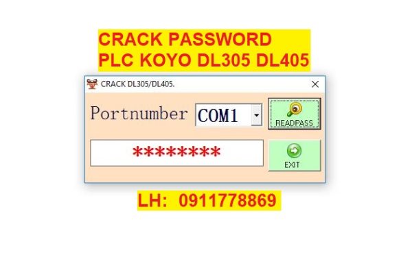 Crack password PLC Koyo DL305 DL405 Direct LOGIC DL305 DL405 bẻ khóa pc koyo