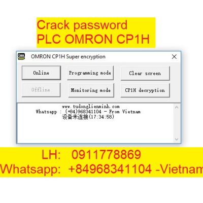 Crack password PLC OMRON CP1H USB PORT