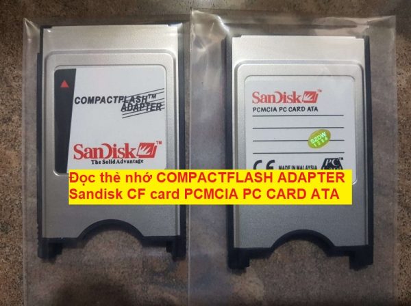 Đọc thẻ nhớ COMPACTFLASH ADAPTER Sandisk CF card PCMCIA PC CARD ATA