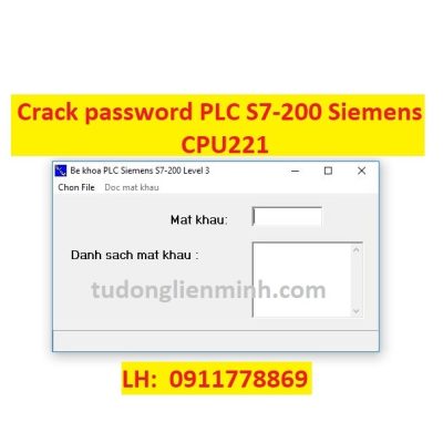 Crack password PLC S7-200 Siemens CPU221