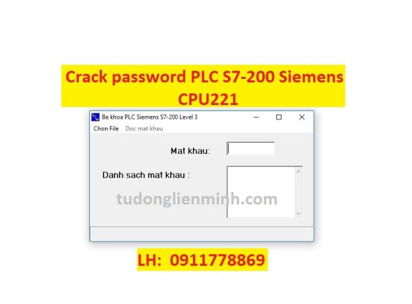 Crack password PLC S7-200 Siemens CPU221