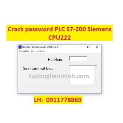 Crack password PLC S7-200 Siemens CPU222