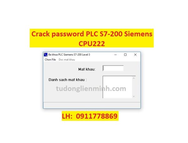 Crack password PLC S7-200 Siemens CPU222