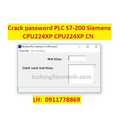 Crack password PLC S7-200 Siemens CPU224XP CPU224XPCN