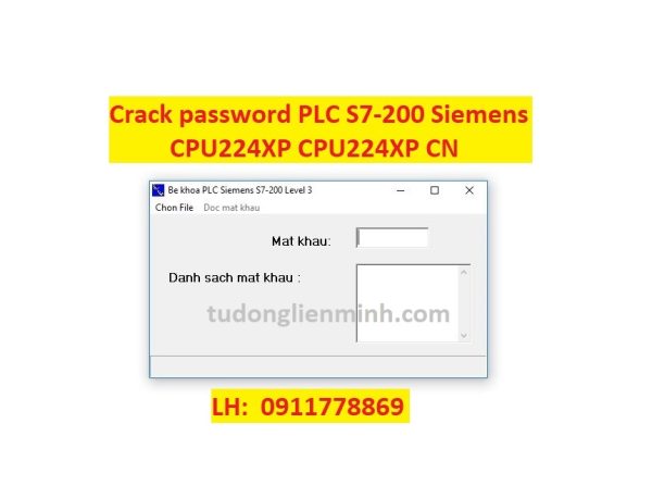 Crack password PLC S7-200 Siemens CPU224XP CPU224XPCN