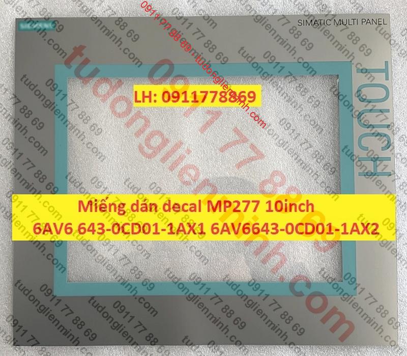 Miếng dán decal MP277 10inch 6AV6 643-0CD01-1AX1 6AV6643-0CD01-1AX2 Miếng dán decal MP277 10inch 6AV6 643-0CD01-1AX1 6AV6643-0CD01-1AX2
