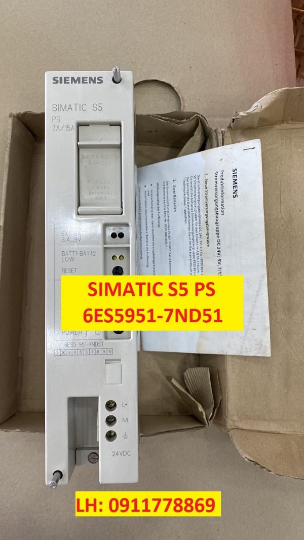 SIMATIC S5 PS 6ES5951-7ND51 Nguồn PLC S5