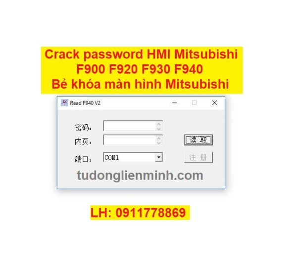 Crack password HMI Mitsubishi F900 F920 F930 F940 Bẻ khóa màn hình Mitsubishi
