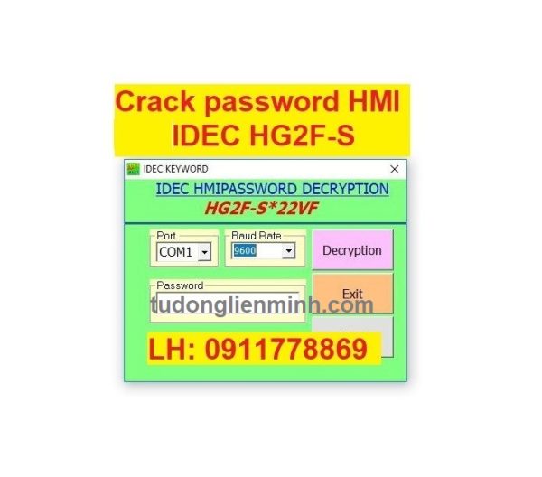 Crack password HMi IDEC HG2F-S Bẻ khóa màn hình IDEC