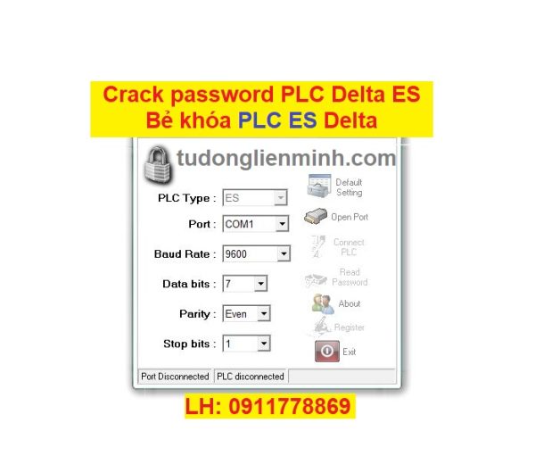 Crack password PLC Delta ES bẻ khóa PLC ES Delta