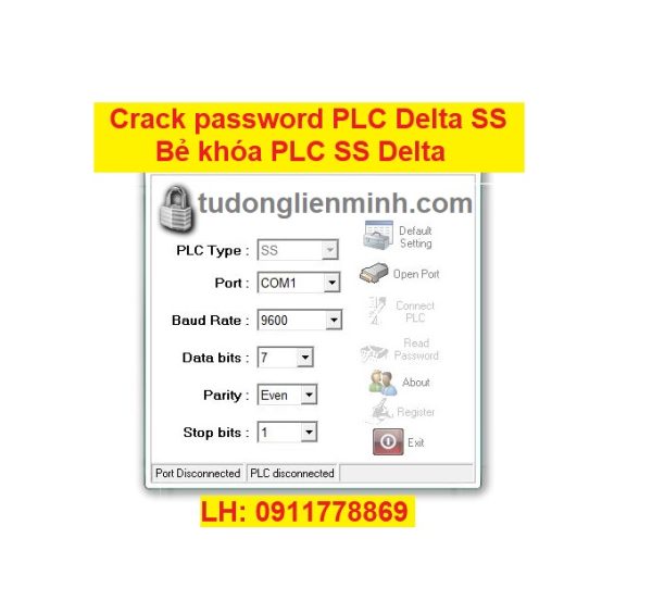 Crack password PLC Delta SS bẻ khóa PLC SS Delta